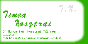 timea nosztrai business card